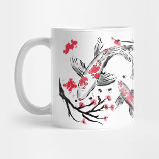 Red Carp in Japanese Style. Artwork By Annalisa Amato Mug